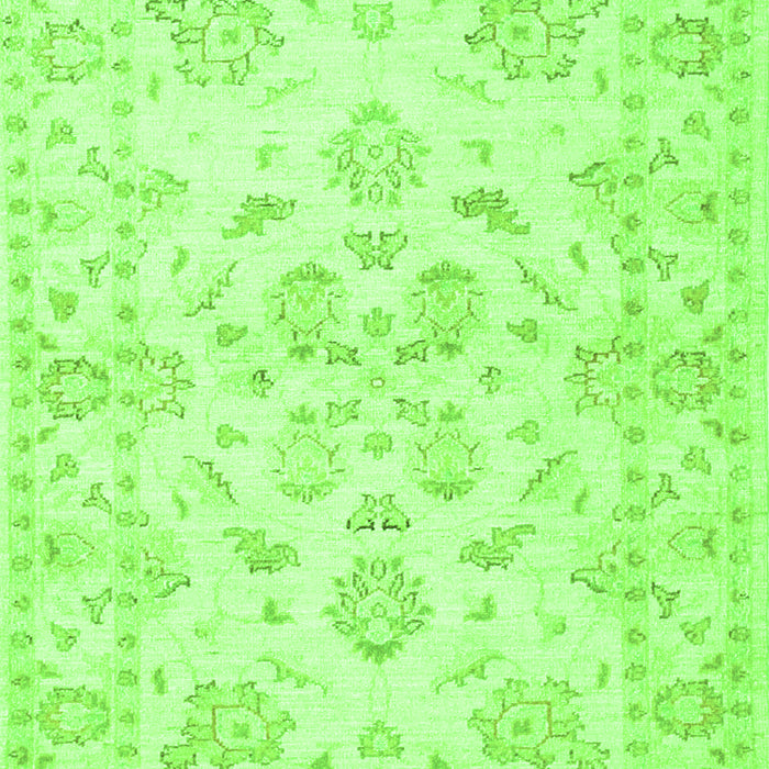 Serging Thickness of Machine Washable Persian Green Traditional Area Rugs, wshtr848grn