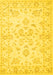 Machine Washable Persian Yellow Traditional Rug, wshtr848yw