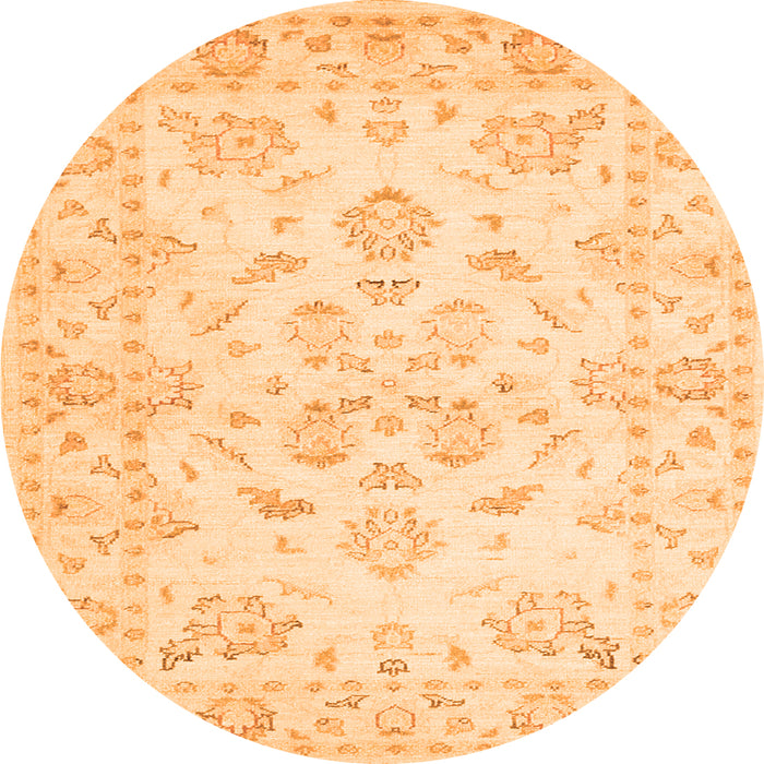 Machine Washable Persian Orange Traditional Area Rugs, wshtr848org