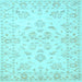 Square Persian Light Blue Traditional Rug, tr848lblu