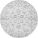 Machine Washable Persian Gray Traditional Rug, wshtr848gry