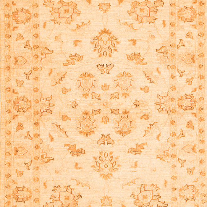 Serging Thickness of Machine Washable Persian Orange Traditional Area Rugs, wshtr848org