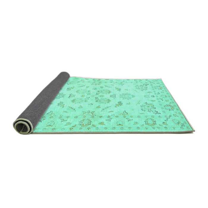 Sideview of Persian Turquoise Traditional Rug, tr848turq