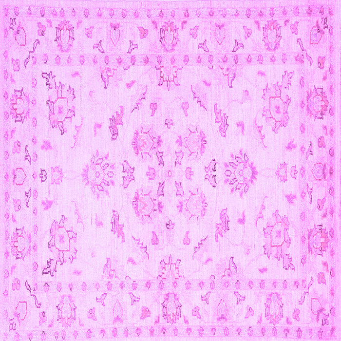 Square Machine Washable Persian Purple Traditional Area Rugs, wshtr848pur