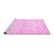 Sideview of Machine Washable Persian Pink Traditional Rug, wshtr848pnk