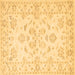 Square Persian Brown Traditional Rug, tr848brn