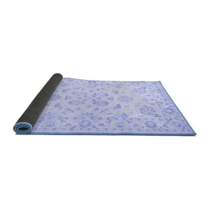 Sideview of Persian Blue Traditional Rug, tr848blu