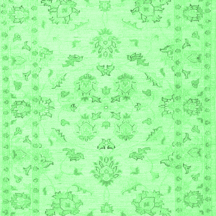 Machine Washable Persian Emerald Green Traditional Area Rugs, wshtr848emgrn