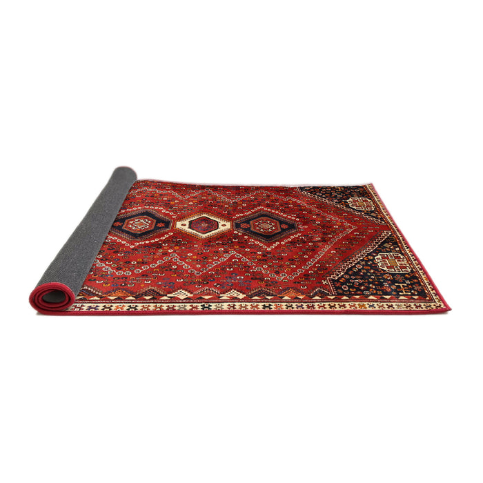 Sideview of Traditional Rust Pink Persian Rug, tr849