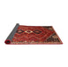 Sideview of Traditional Rust Pink Persian Rug, tr849