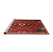 Sideview of Machine Washable Traditional Rust Pink Rug, wshtr849