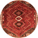 Square Persian Orange Traditional Rug, tr849org