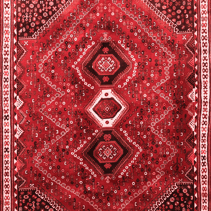 Machine Washable Persian Red Traditional Rug, wshtr849red