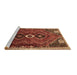 Sideview of Machine Washable Persian Brown Traditional Rug, wshtr849brn