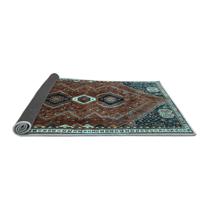 Sideview of Persian Light Blue Traditional Rug, tr849lblu
