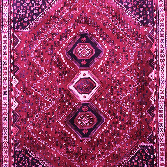 Machine Washable Persian Pink Traditional Rug, wshtr849pnk
