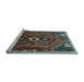 Sideview of Machine Washable Persian Light Blue Traditional Rug, wshtr849lblu