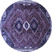 Round Persian Blue Traditional Rug, tr849blu