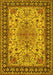 Machine Washable Persian Yellow Traditional Rug, wshtr84yw