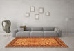 Machine Washable Persian Orange Traditional Area Rugs in a Living Room, wshtr84org