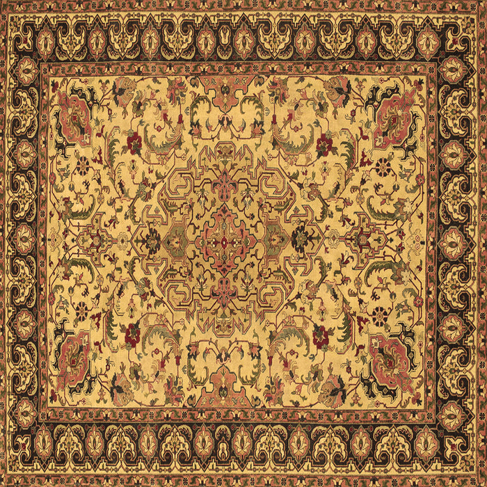 Square Persian Brown Traditional Rug, tr84brn