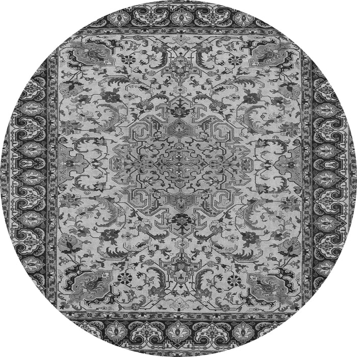Machine Washable Persian Gray Traditional Rug, wshtr84gry