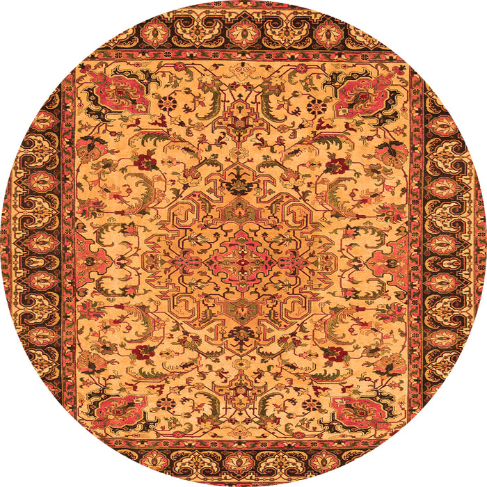 Machine Washable Persian Orange Traditional Area Rugs, wshtr84org