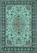 Machine Washable Persian Light Blue Traditional Rug, wshtr84lblu