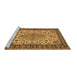 Sideview of Machine Washable Persian Brown Traditional Rug, wshtr84brn