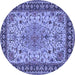Round Persian Blue Traditional Rug, tr84blu