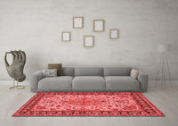 Machine Washable Persian Red Traditional Rug, wshtr84red