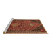 Sideview of Machine Washable Persian Brown Traditional Rug, wshtr850brn