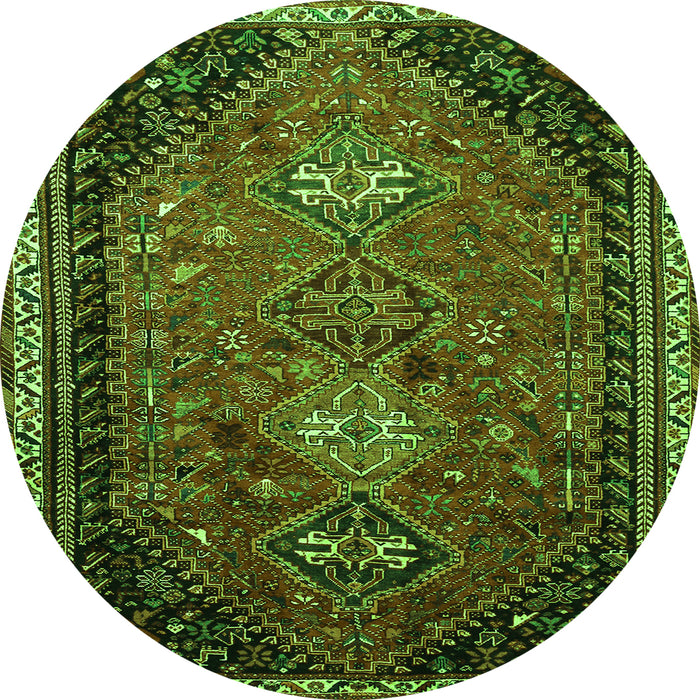 Square Persian Green Traditional Rug, tr850grn