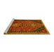 Sideview of Machine Washable Persian Yellow Traditional Rug, wshtr850yw