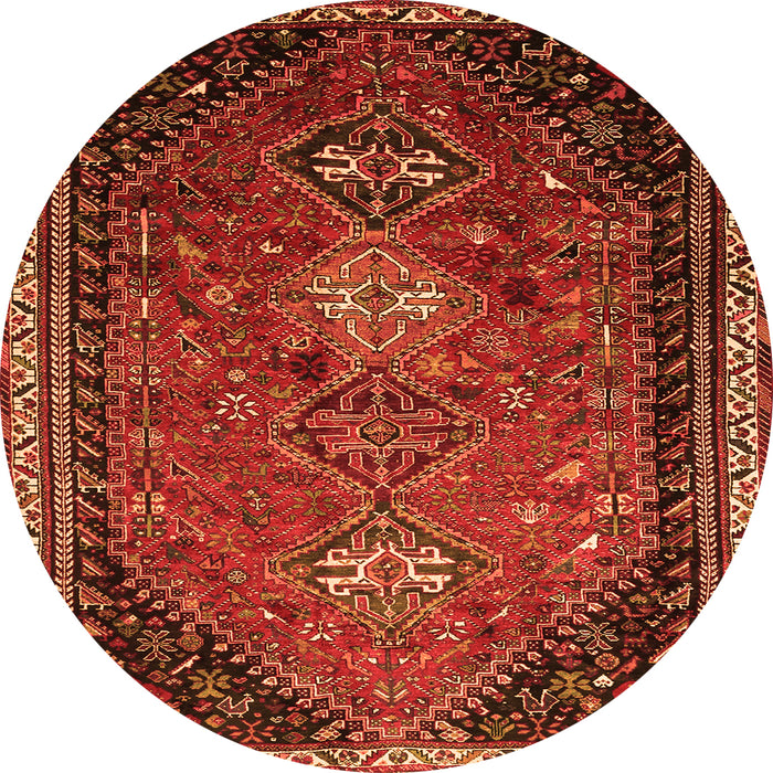 Machine Washable Persian Orange Traditional Area Rugs, wshtr850org