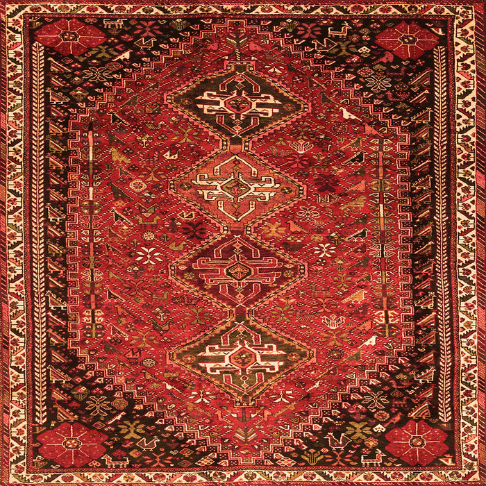 Serging Thickness of Persian Orange Traditional Rug, tr850org