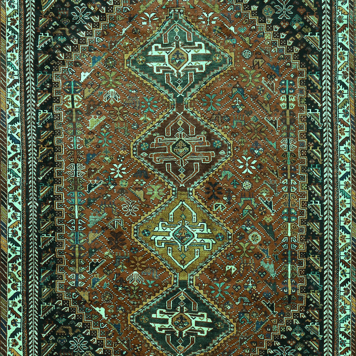 Machine Washable Persian Turquoise Traditional Area Rugs, wshtr850turq