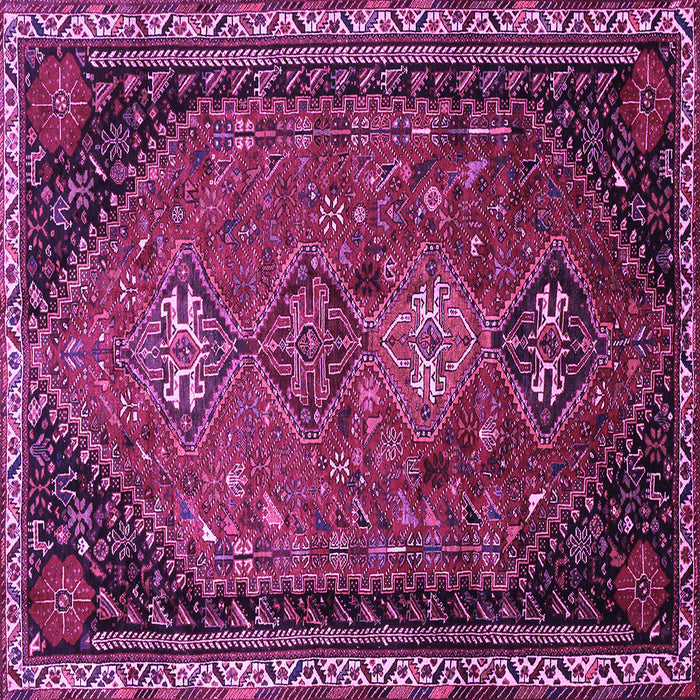 Square Persian Purple Traditional Rug, tr850pur