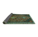 Sideview of Persian Turquoise Traditional Rug, tr850turq