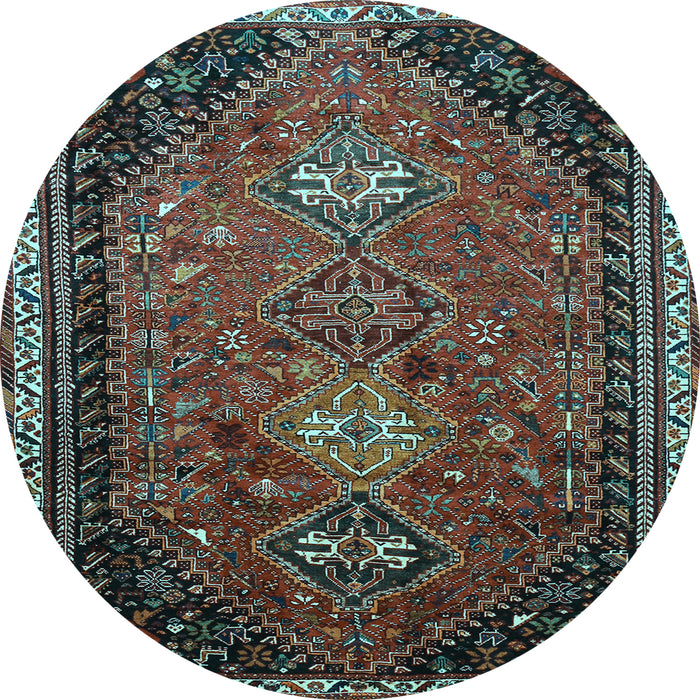 Round Persian Light Blue Traditional Rug, tr850lblu