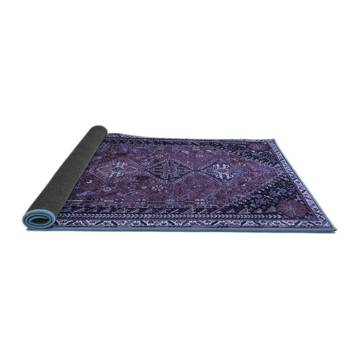 Sideview of Persian Blue Traditional Rug, tr850blu