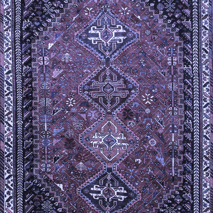 Machine Washable Persian Blue Traditional Rug, wshtr850blu