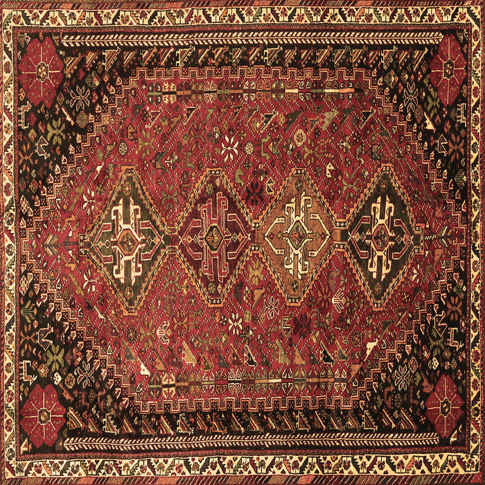 Square Persian Brown Traditional Rug, tr850brn