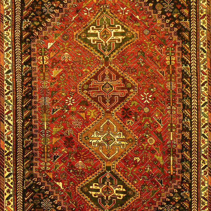 Machine Washable Persian Yellow Traditional Rug, wshtr850yw