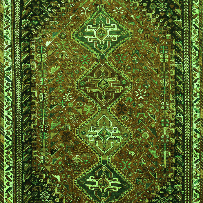 Serging Thickness of Machine Washable Persian Green Traditional Area Rugs, wshtr850grn