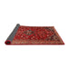 Sideview of Traditional Rust Pink Persian Rug, tr851