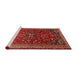 Sideview of Machine Washable Traditional Rust Pink Rug, wshtr851