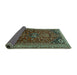 Sideview of Persian Turquoise Traditional Rug, tr851turq