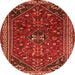 Square Persian Orange Traditional Rug, tr851org