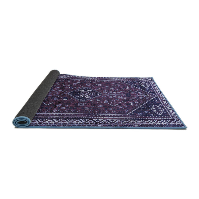Sideview of Persian Blue Traditional Rug, tr851blu